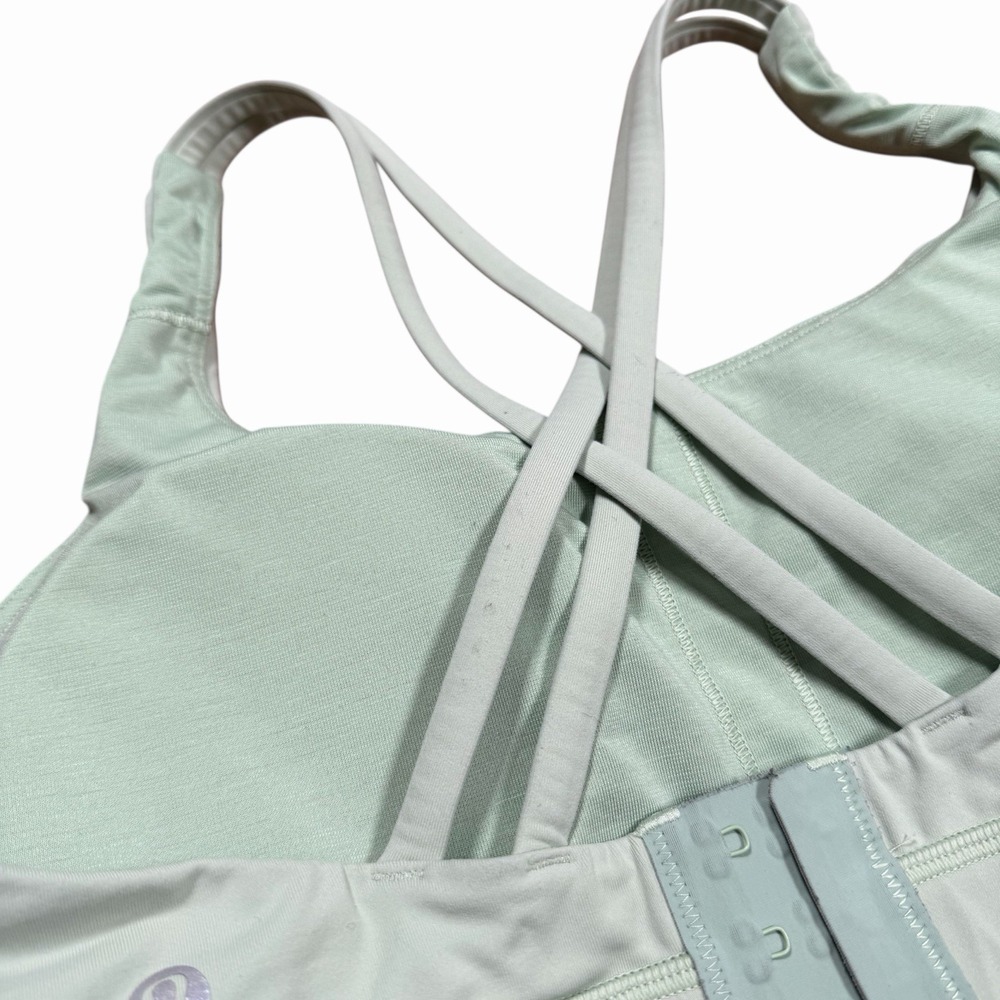 Lululemon Energy Adjustable Bra *Medium‎ Support, B–D Cups Creamy Mint Sz 10 - Picture 8 of 10
